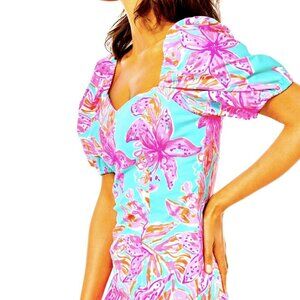 Lilly Pulitzer Surf Blue Bonita Bloom Lunetta dress, 6, NWT